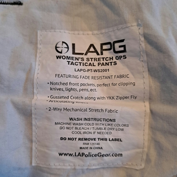 LAPG Women's size 18 stretch ops tactical pants, dark green, EUC - Picture 10 of 10